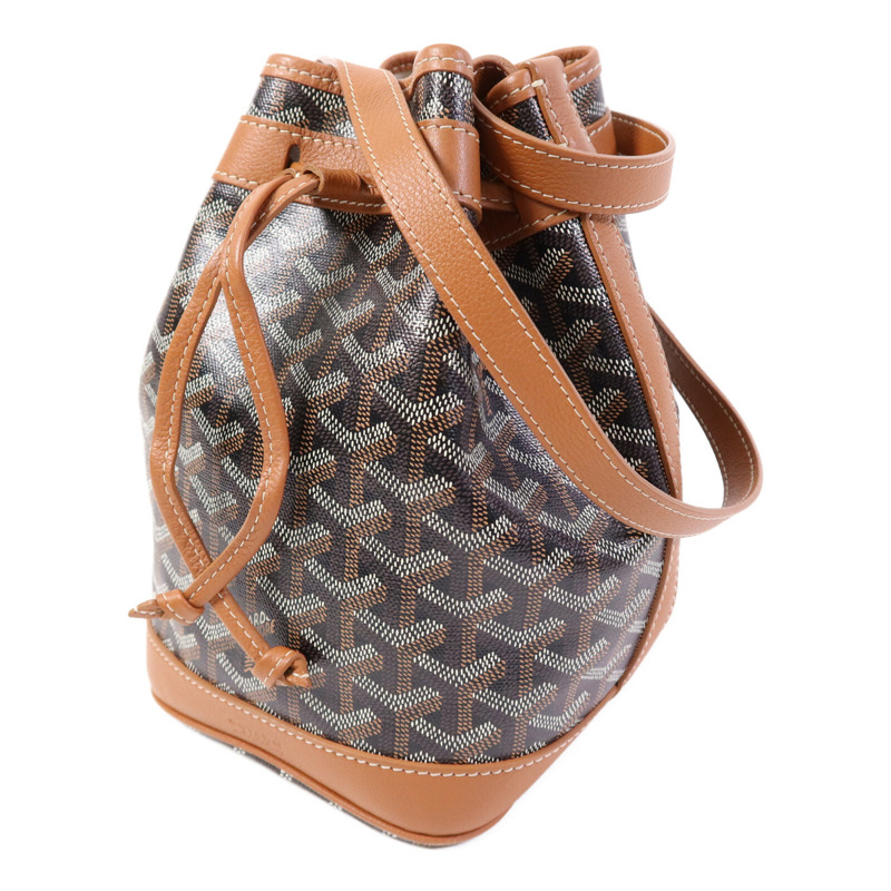 GOYARD 塗層帆布Petit Flot Bucket銀扣肩背袋-2