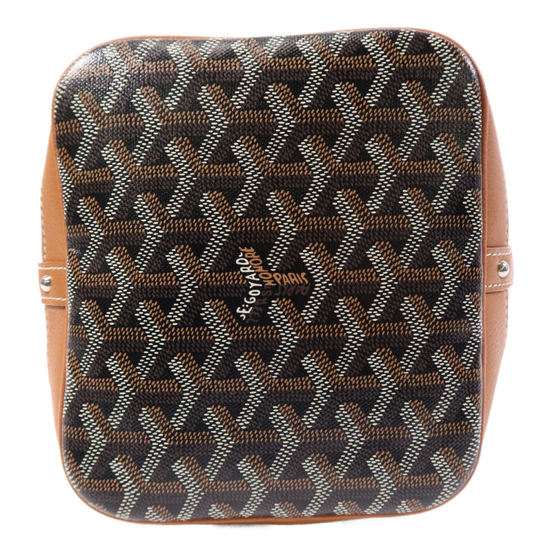 GOYARD 塗層帆布Petit Flot Bucket銀扣肩背袋-3