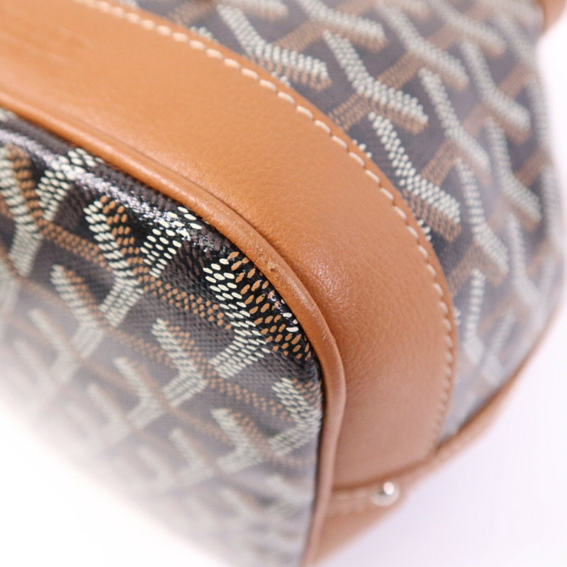 GOYARD 塗層帆布Petit Flot Bucket銀扣肩背袋-8