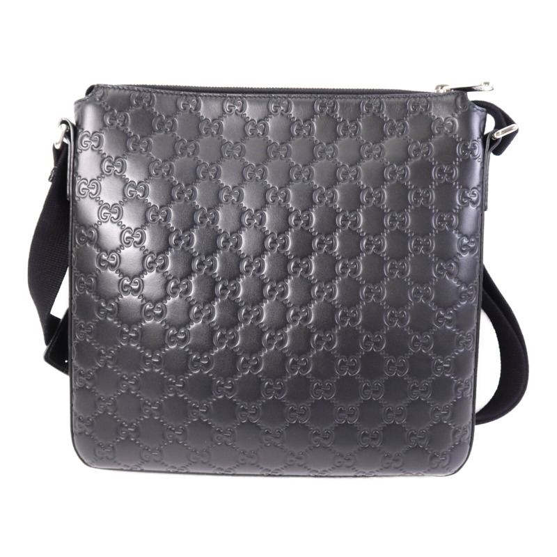 GUCCI 牛皮皮革Shoulder Bag銀扣肩背袋-1