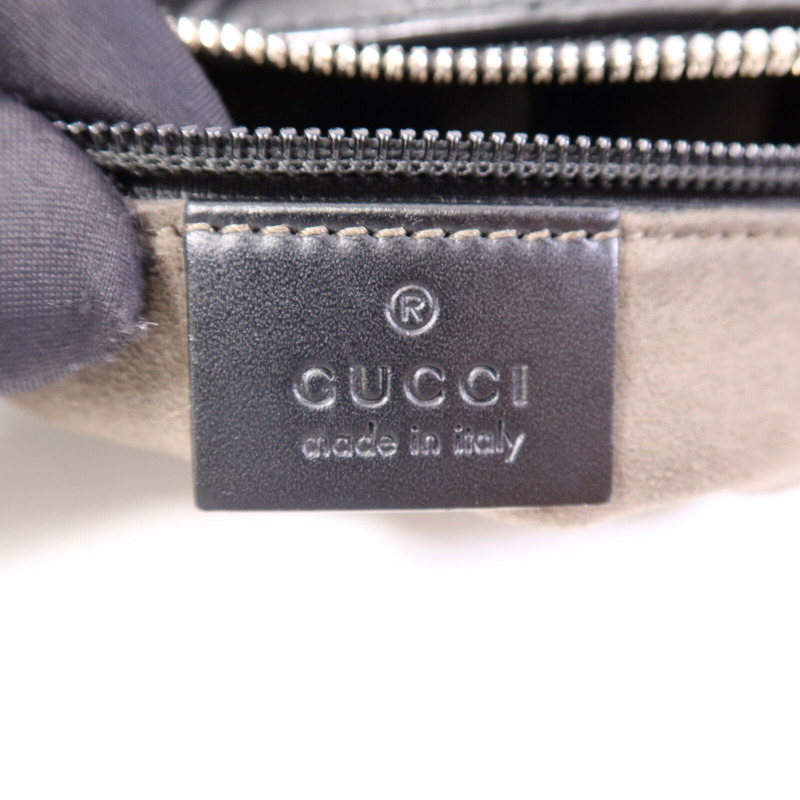 GUCCI 牛皮皮革Shoulder Bag銀扣肩背袋-5