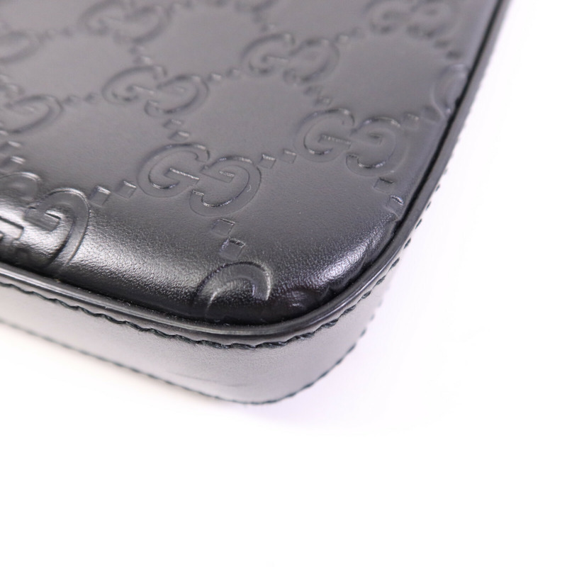 GUCCI 牛皮皮革Shoulder Bag銀扣肩背袋-9