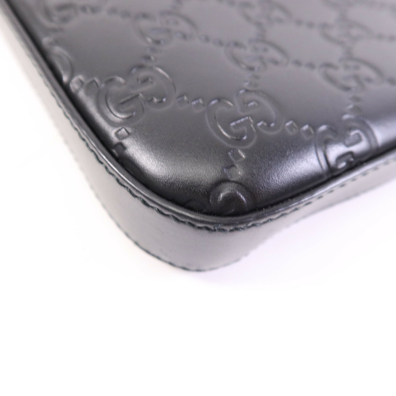 GUCCI 牛皮皮革Shoulder Bag銀扣肩背袋-10