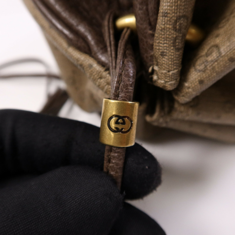 GUCCI 塗層帆布New Candy金扣肩背袋-12