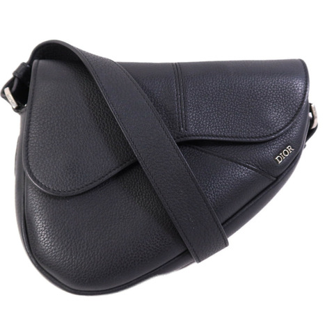 Dior 牛皮皮革Mini Saddle銀扣肩背袋