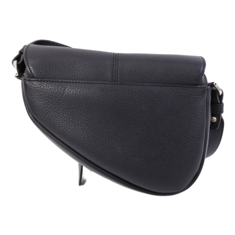 Dior 牛皮皮革Mini Saddle銀扣肩背袋-1