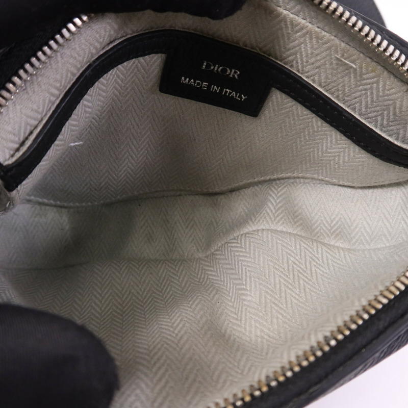 Dior 牛皮皮革Mini Saddle銀扣肩背袋-4