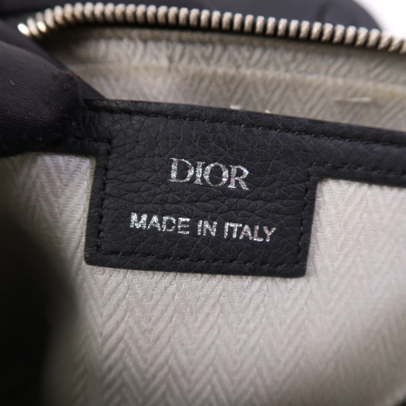 Dior 牛皮皮革Mini Saddle銀扣肩背袋-5