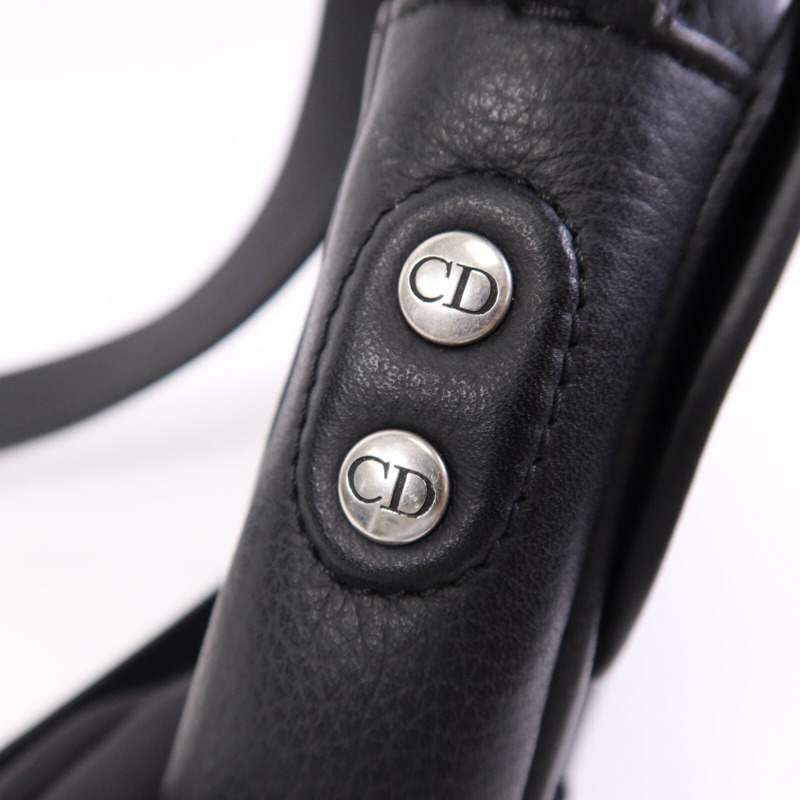 Dior 牛皮皮革Mini Saddle銀扣肩背袋-6