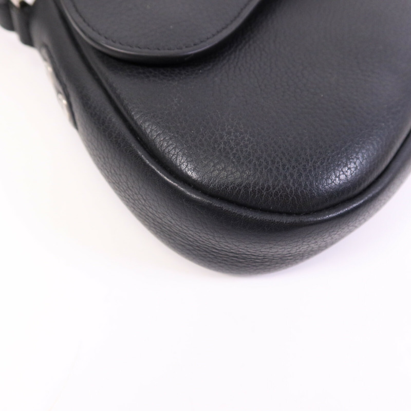 Dior 牛皮皮革Mini Saddle銀扣肩背袋-11