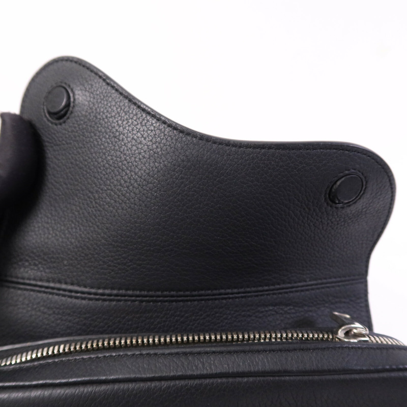 Dior 牛皮皮革Mini Saddle銀扣肩背袋-14