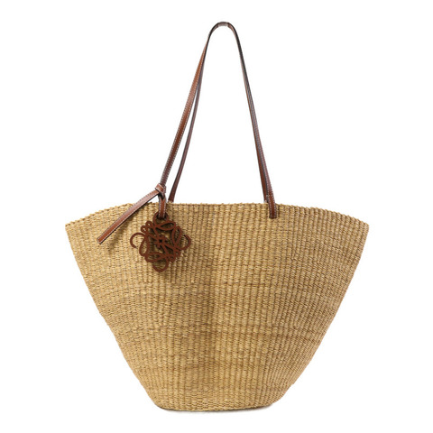 LOEWE 藤料Shell Basket Bag肩背袋