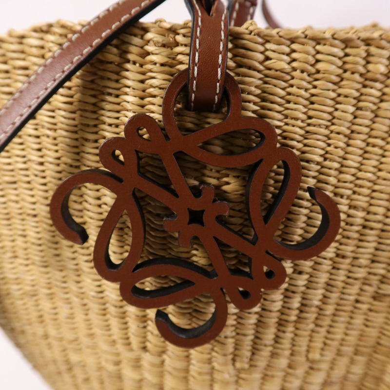 LOEWE 藤料Shell Basket Bag肩背袋-5