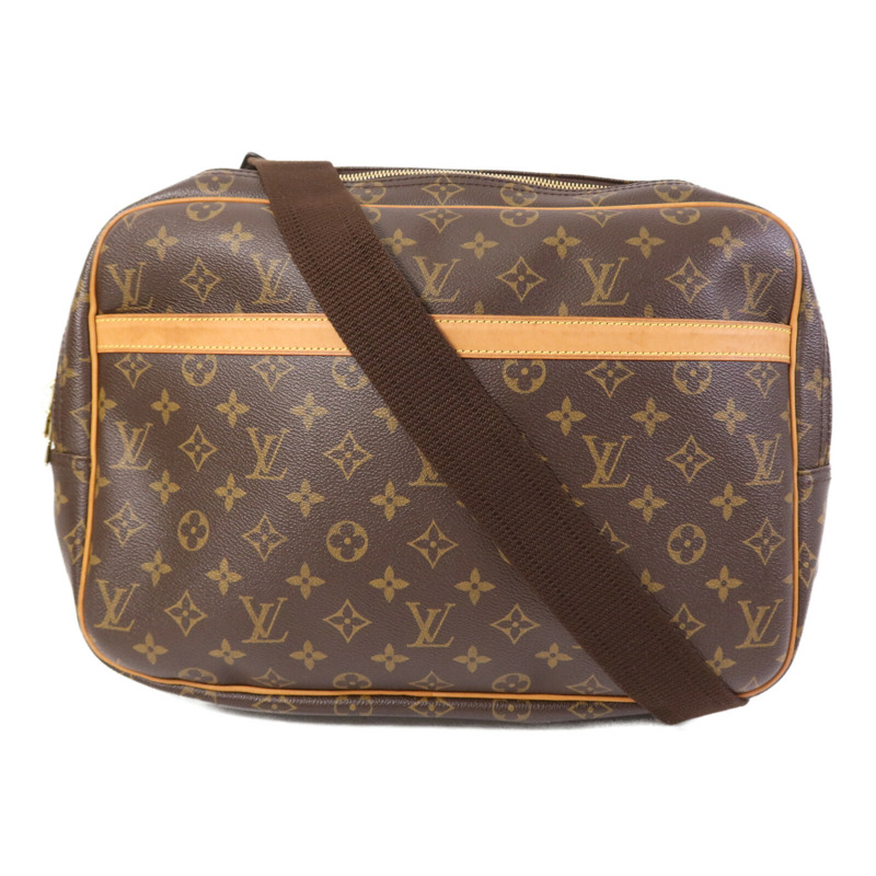 LOUIS VUITTON Monogram Reporter GM金扣肩背袋-0