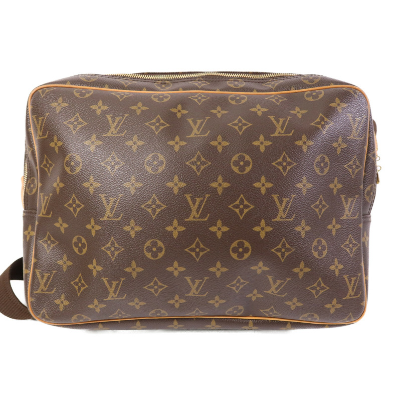 LOUIS VUITTON Monogram Reporter GM金扣肩背袋-1