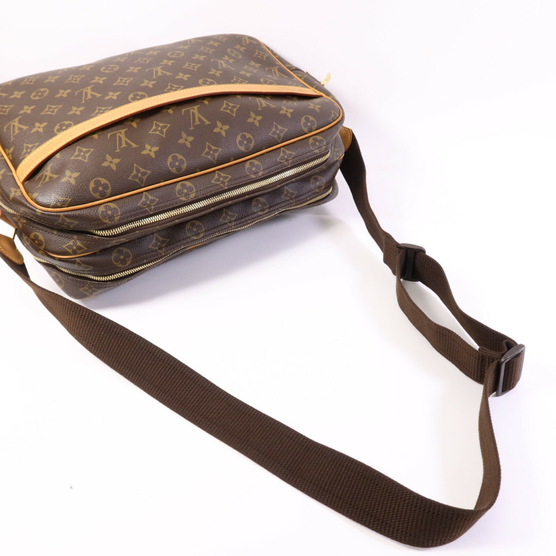 LOUIS VUITTON Monogram Reporter GM金扣肩背袋-9