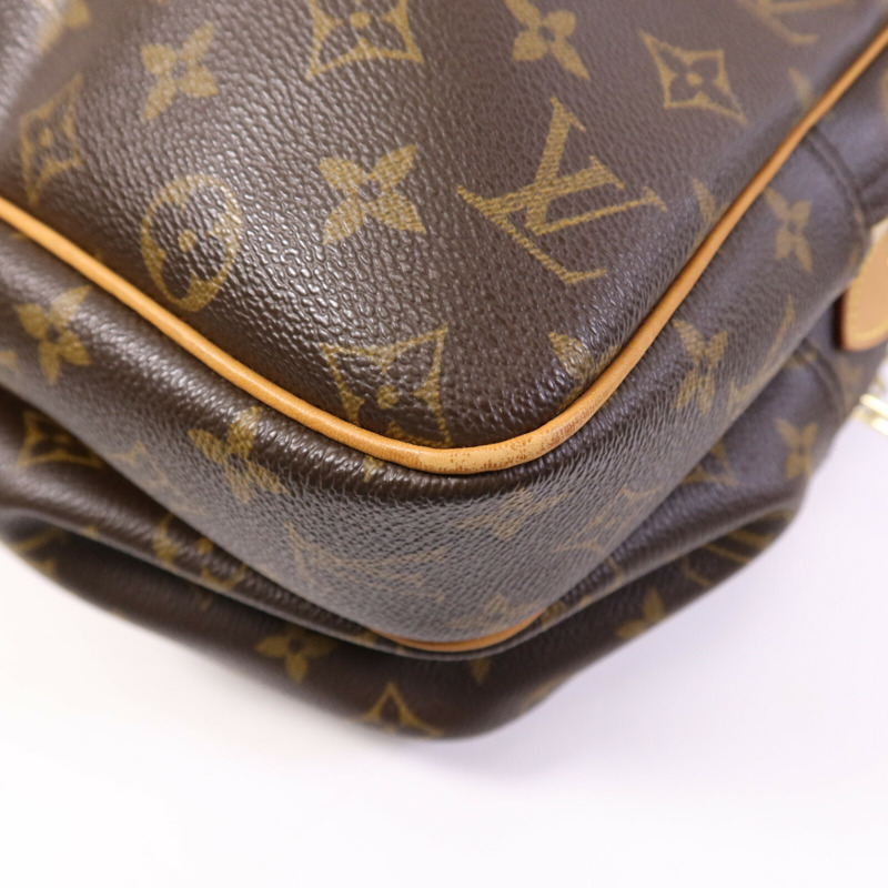 LOUIS VUITTON Monogram Reporter GM金扣肩背袋-10