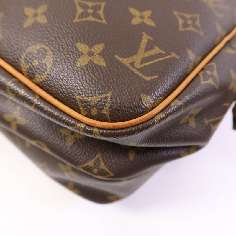 LOUIS VUITTON Monogram Reporter GM金扣肩背袋-12