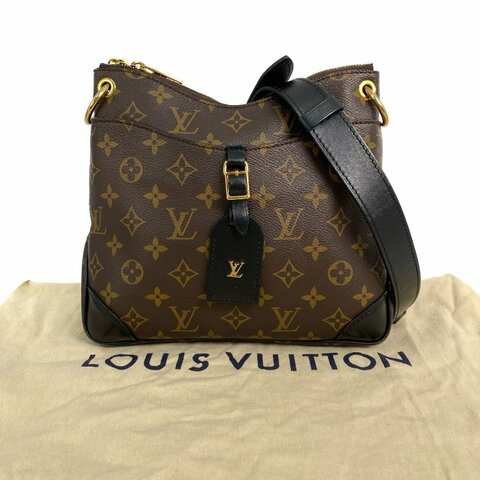 △ Louis Vuitton 路易威登 Brown Coated Canvas Monogram Odeon PM Shoulder Bag M45353 啡色塗層帆布經典老花肩背袋 - 267000977