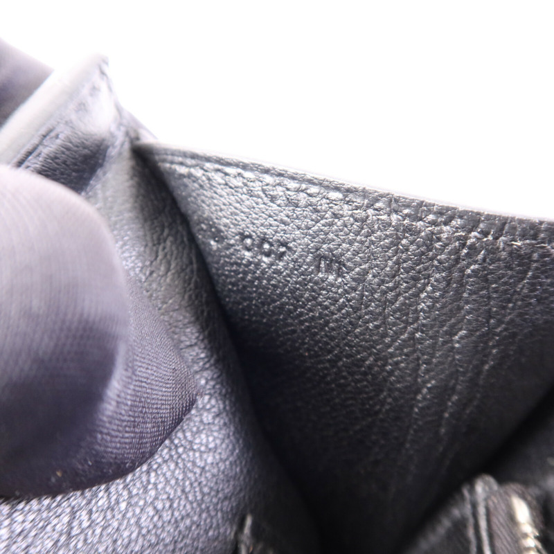 HERMES Evercolor皮革Clic-H 33 Bag銀扣肩背袋Noir-7