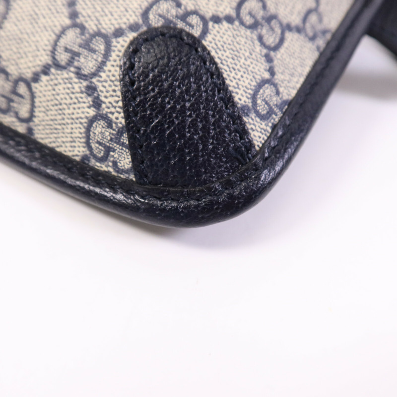 GUCCI 塗層帆布Ophidia GG Supreme銀扣腰包-9