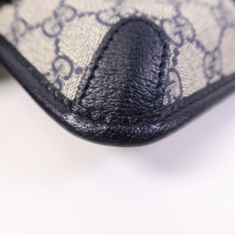 GUCCI 塗層帆布Ophidia GG Supreme銀扣腰包-10