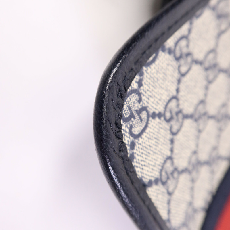 GUCCI 塗層帆布Ophidia GG Supreme銀扣腰包-12