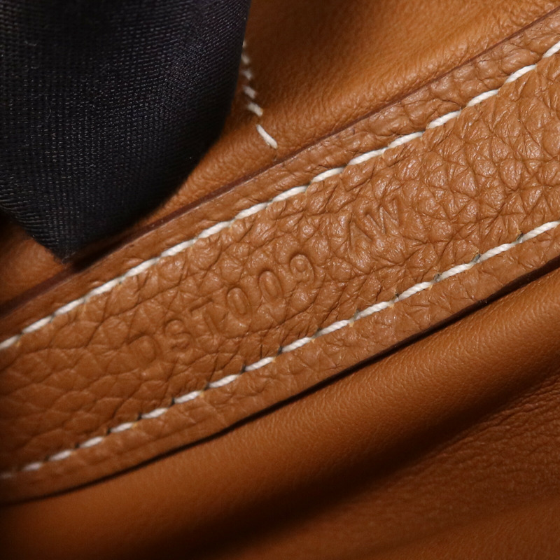 HERMES Clemence皮革24/24 29CM金扣手挽肩背兩用袋Gold-7