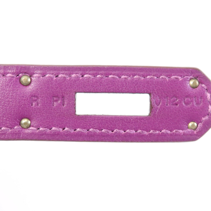 HERMES Togo/Swift皮革Birkin 30 Ghillies銀扣手挽袋-8