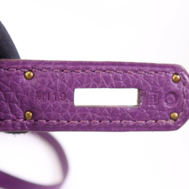 HERMES Togo皮革Kelly 28金扣手挽肩背兩用袋Anemone-7