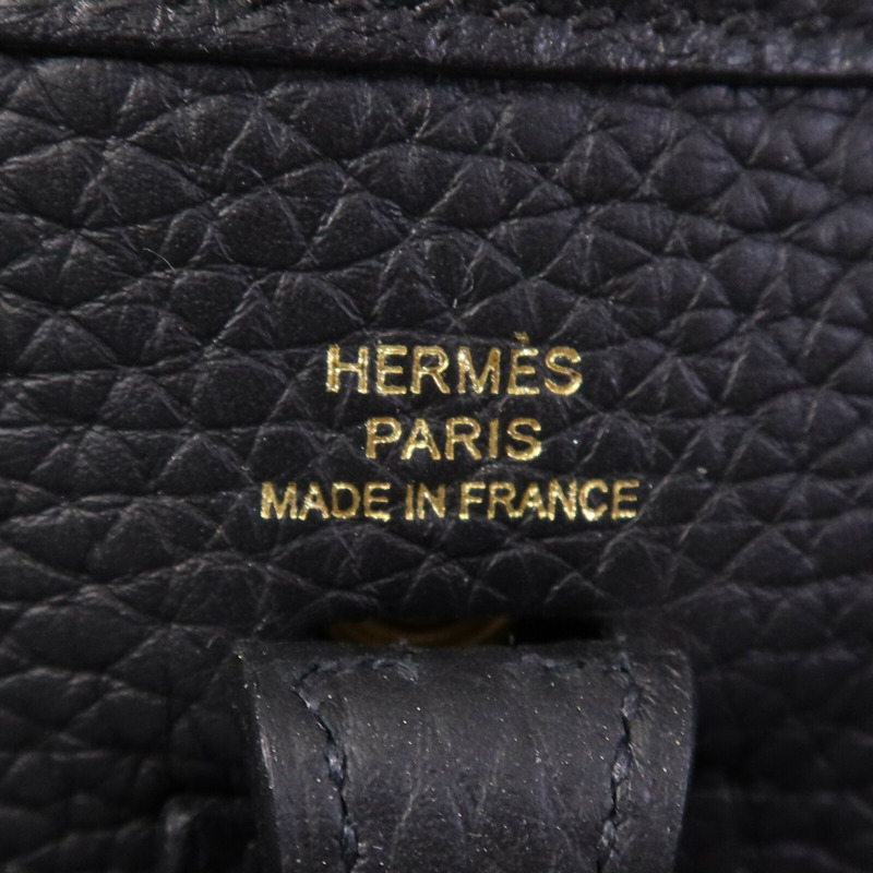 HERMES Clemence皮革Evelyne TPM金扣肩背袋Noir-5