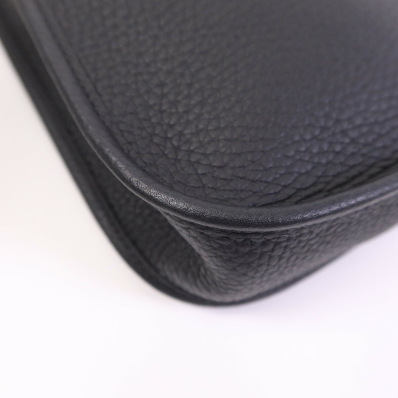 HERMES Clemence皮革Evelyne TPM金扣肩背袋Noir-13