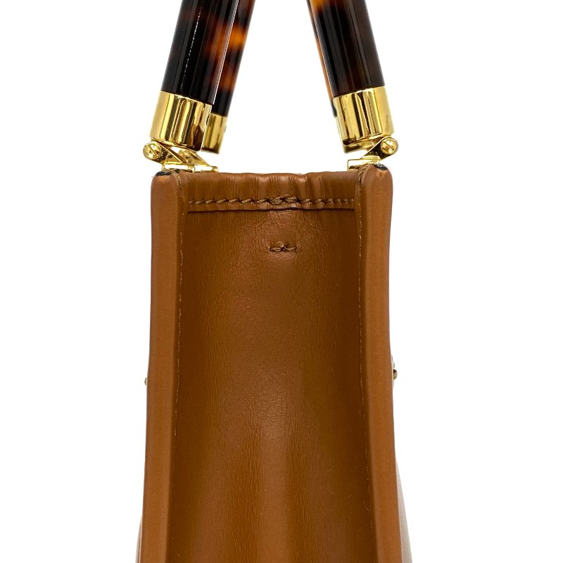 ☆ Fendi 芬迪 Brown Calfskin Sunshine Logo 2 Way Bag 8BS051 啡色小牛皮兩用袋 - 267000941-3