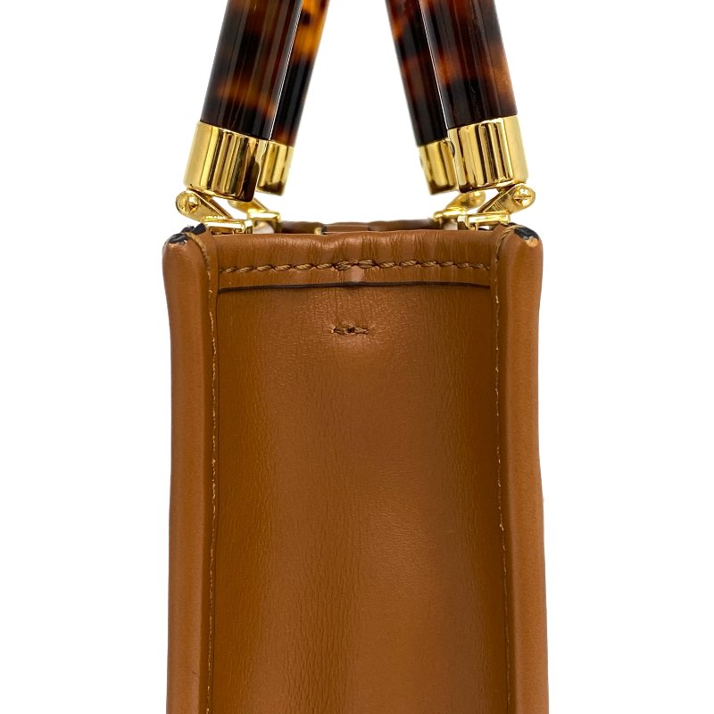 ☆ Fendi 芬迪 Brown Calfskin Sunshine Logo 2 Way Bag 8BS051 啡色小牛皮兩用袋 - 267000941-4