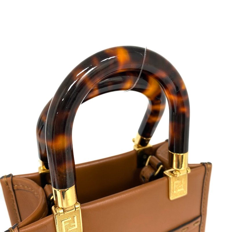 ☆ Fendi 芬迪 Brown Calfskin Sunshine Logo 2 Way Bag 8BS051 啡色小牛皮兩用袋 - 267000941-6