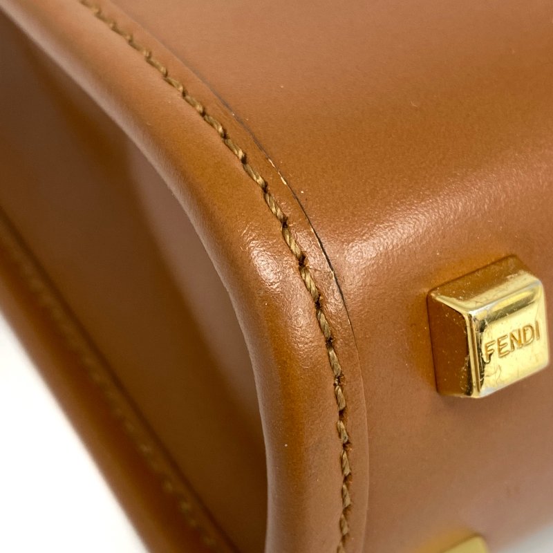 ☆ Fendi 芬迪 Brown Calfskin Sunshine Logo 2 Way Bag 8BS051 啡色小牛皮兩用袋 - 267000941-8