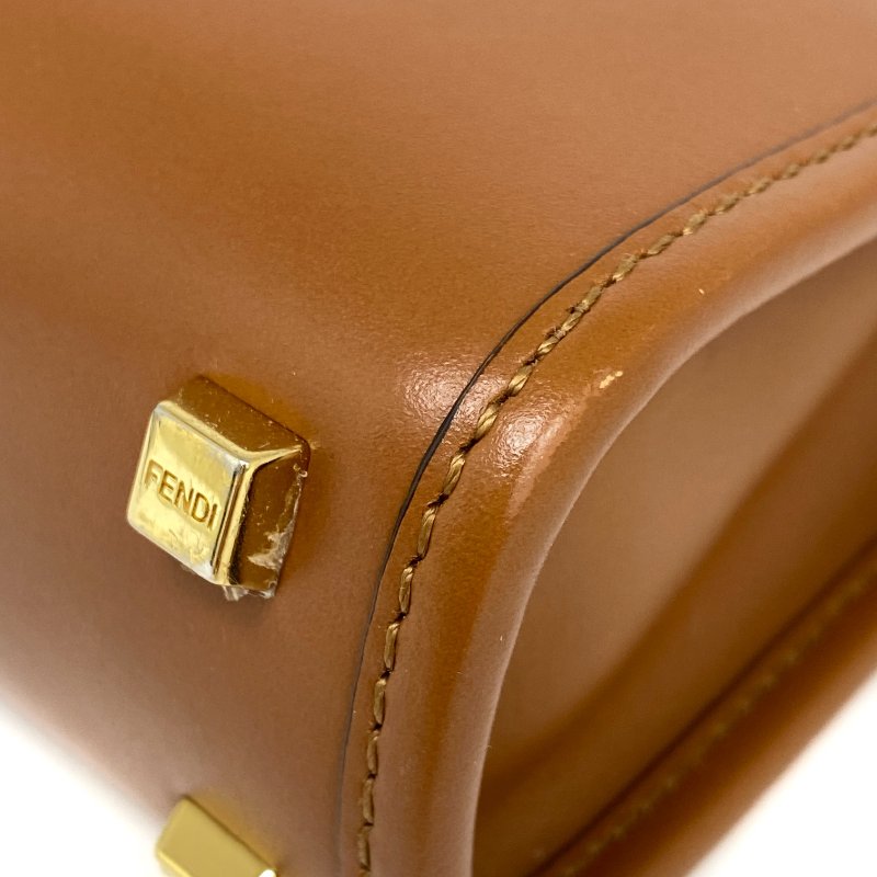 ☆ Fendi 芬迪 Brown Calfskin Sunshine Logo 2 Way Bag 8BS051 啡色小牛皮兩用袋 - 267000941-9