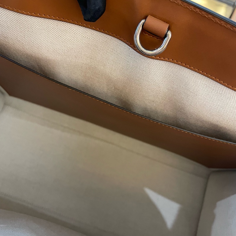 GUCCI古驰 满印logo 棕色全皮托特tote包 配件肩带 黑标-11
