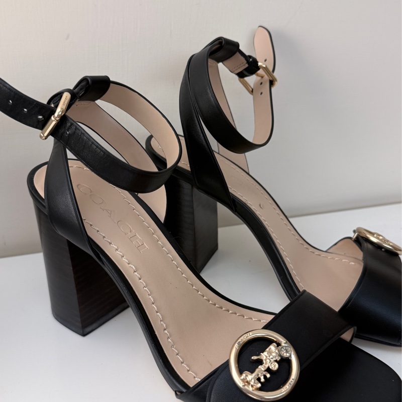 COACH 馬車質感粗跟鞋-1