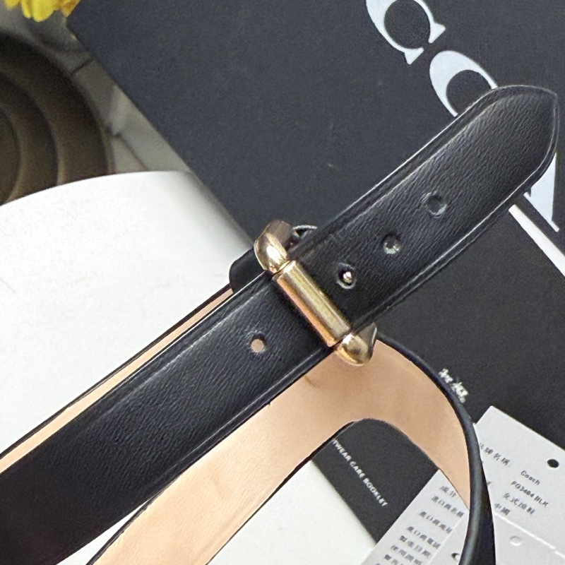 COACH 馬車質感粗跟鞋-14