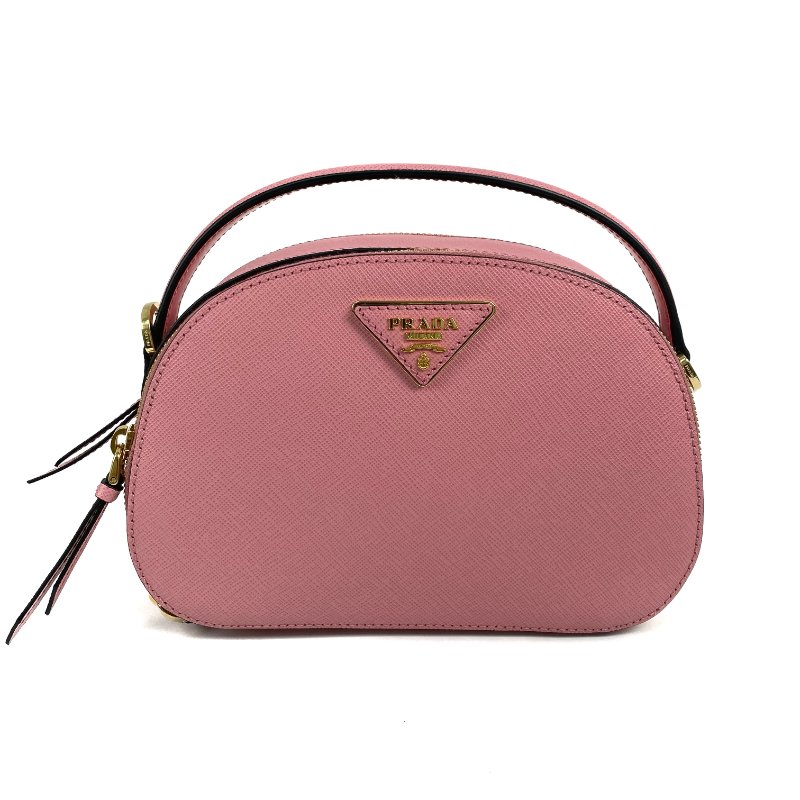 ☆ Prada 普拉達 Pink Saffiano Leather 2 Way Bag 粉紅色十字壓紋牛皮兩用袋 - 267000804-1