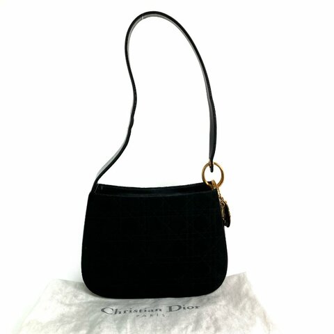☆ Christian Dior 迪奧 Back Suede Shoulder Bag 黑色麂皮肩背袋 - 267001054