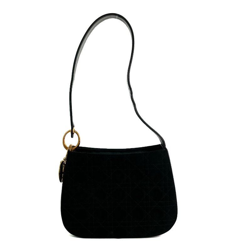 ☆ Christian Dior 迪奧 Back Suede Shoulder Bag 黑色麂皮肩背袋 - 267001054-2