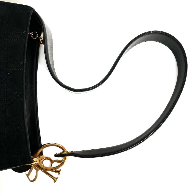 ☆ Christian Dior 迪奧 Back Suede Shoulder Bag 黑色麂皮肩背袋 - 267001054-21