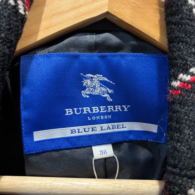 【美收精品】BURBERRY黑白紅色格子大衣 5-10-10