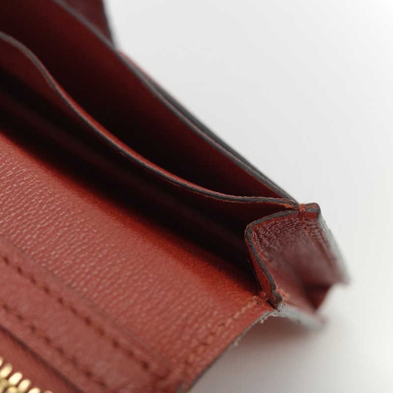 Hermès 愛馬仕 Béarn Soufflet 橘色 鱷魚皮 長夾-19