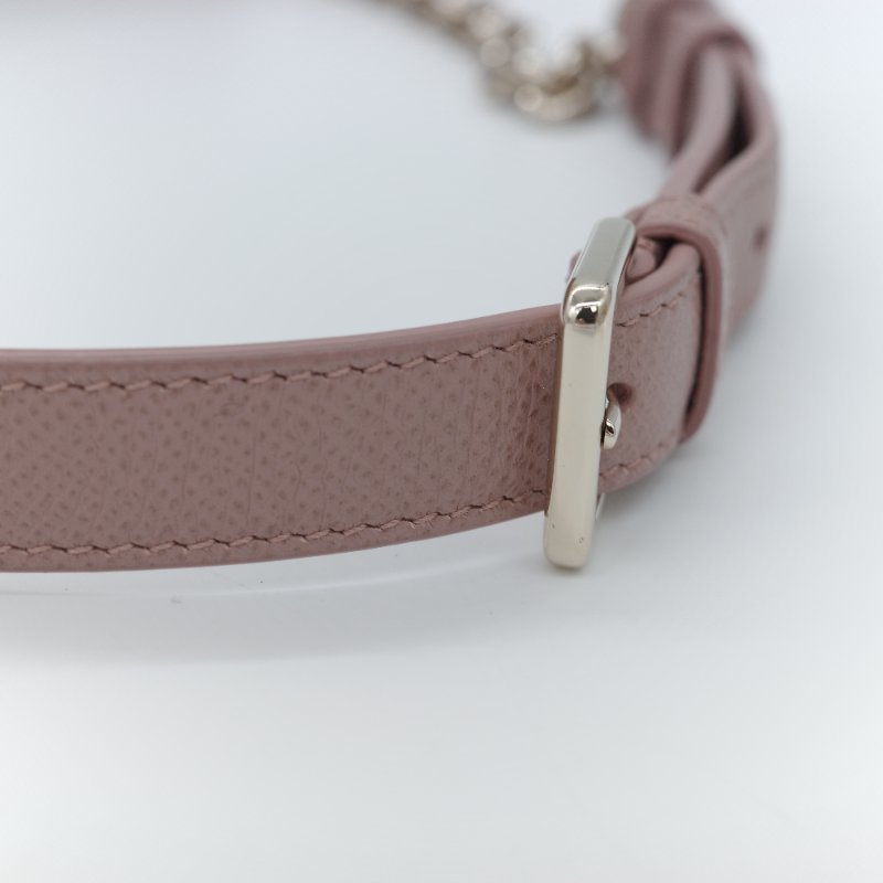 Dior 迪奧 30 Montaigne 粉色 顆粒紋小牛皮 翻蓋鏈帶包 肩背包-6