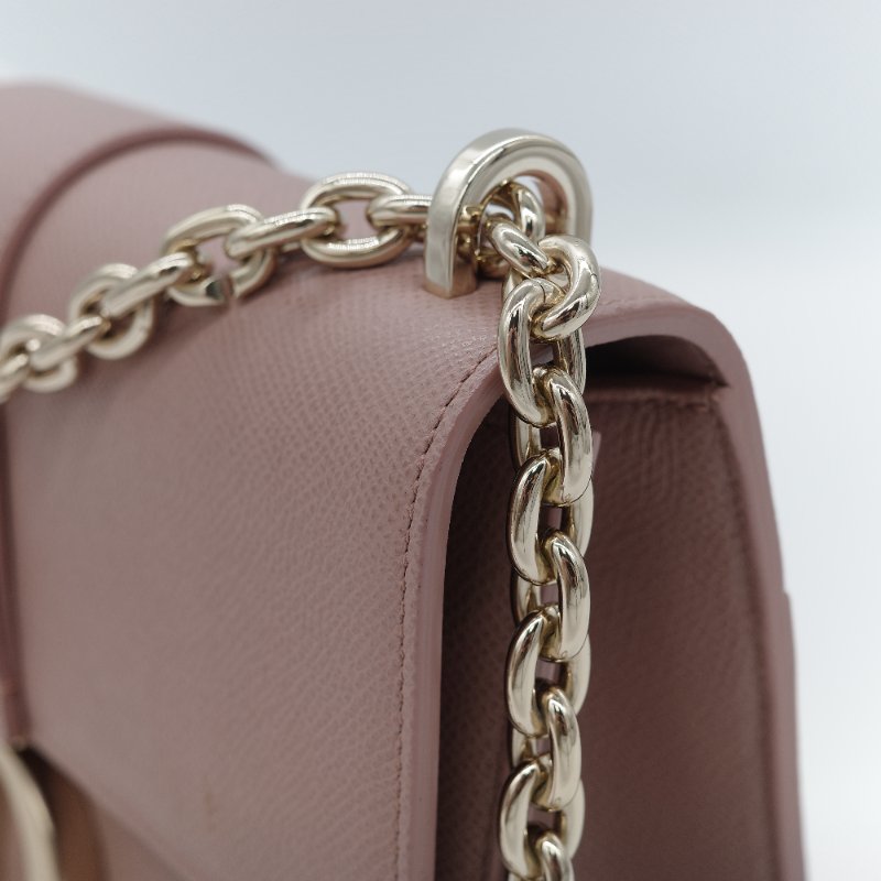 Dior 迪奧 30 Montaigne 粉色 顆粒紋小牛皮 翻蓋鏈帶包 肩背包-11