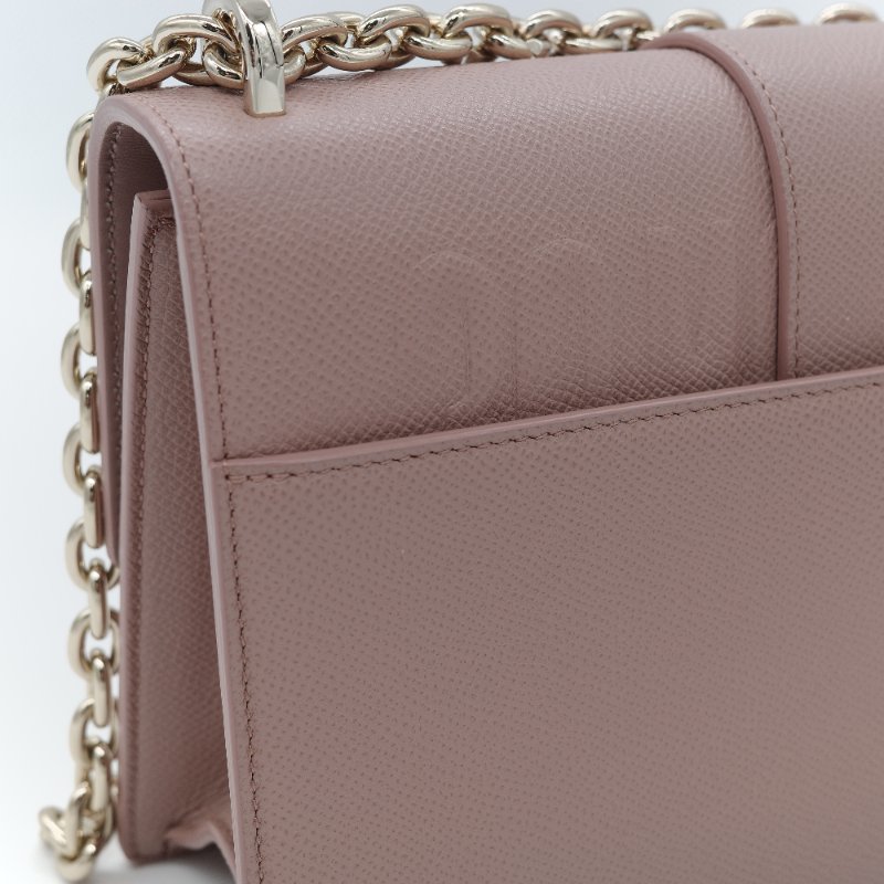 Dior 迪奧 30 Montaigne 粉色 顆粒紋小牛皮 翻蓋鏈帶包 肩背包-13