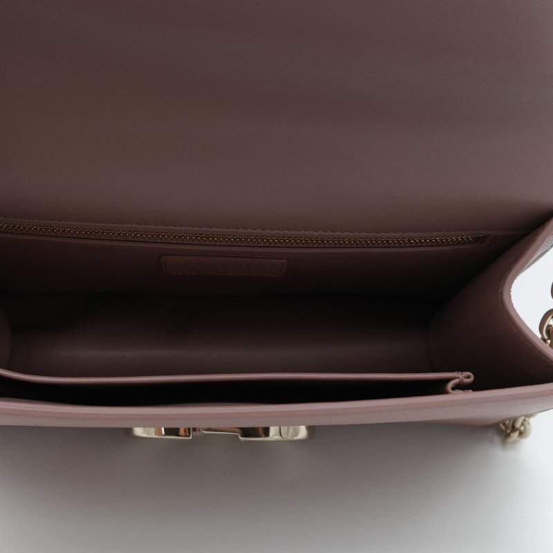 Dior 迪奧 30 Montaigne 粉色 顆粒紋小牛皮 翻蓋鏈帶包 肩背包-20